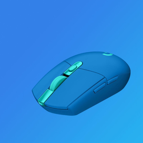 Logitech G305 LIGHTSPEED Wireless Gaming Mouse - Travel Mouse - Optical - Wireless - Radio Frequency - 240 GHz - Blue - 12000 dpi - 6 910-006012
