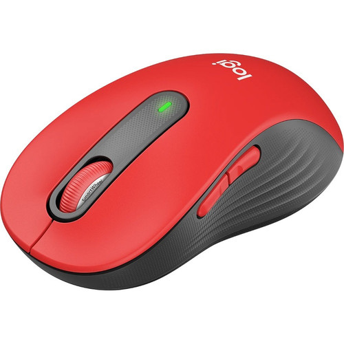 Logitech Signature M650 L Mouse - Optical - Wireless - Bluetooth/Radio Frequency - Red - USB - 2000 dpi - Scroll Wheel - 5 Button(s) - (Fleet Network)