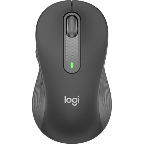 Logitech Signature M650L Mouse - Wireless - Bluetooth/Radio Frequency - Graphite - USB - 4000 dpi - Scroll Wheel - Large Hand/Palm - (Fleet Network)