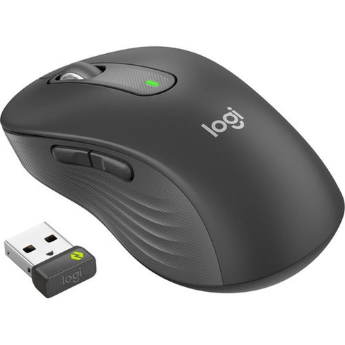 Logitech Signature M650L Mouse - Wireless - BluetoothRadio Frequency - Graphite - USB - 4000 dpi - Scroll Wheel - Large HandPalm - 910-006346