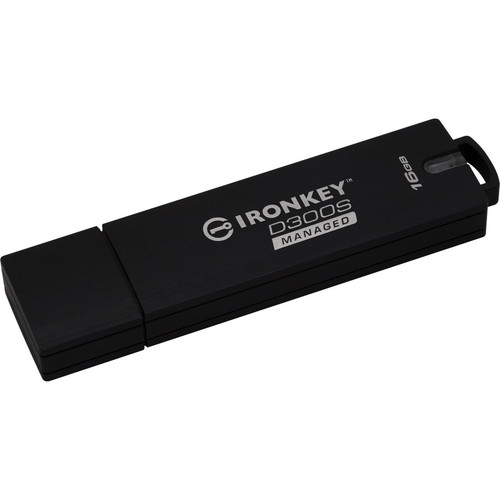 Kingston 16GB IronKey D300 D300S USB 3.1 Flash Drive - 16 GB - USB 3.1 - Anthracite - 256-bit AES - TAA Compliant (Fleet Network)