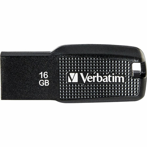 Verbatim 16GB Ergo USB Flash Drive - Black - 16 GB - USB 2.0 - Black - Lifetime Warranty (Fleet Network)