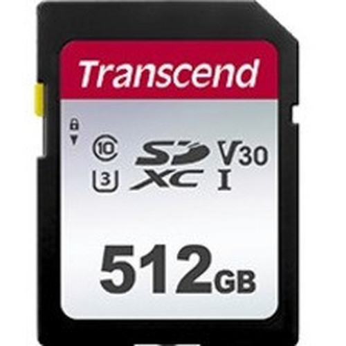 Transcend 512 GB Class 10UHS-I U3 SDXC - 95 MBs Read - 45 MBs Write TS512GSDC300S