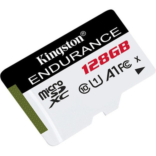 Kingston High Endurance 128 GB Class 10UHS-I U1 microSDXC - 1 Pack - 95 MBs Read - 45 MBs Write - 2 Year Warranty SDCE128GB