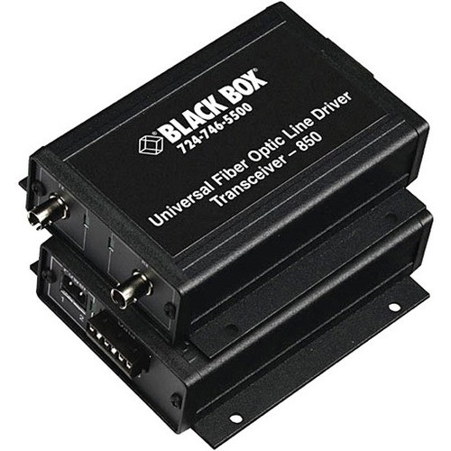 Black Box Async RS232/RS422/RS485 Extender Fiber Terminal Block - ST Multimode - 114829.40 ft (35000000 mm) Range - Optical Fiber - (Fleet Network)