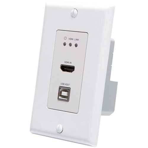 C2G C2G30024 HDMI HDBaseT + USB-B - RS232 Wall Plate Transmitter to Box Receiver Kit - 1 Input/1 Output - 230 ft