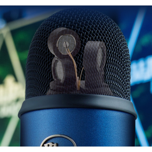 Blue 988-000101 Yeti Professional Multi-Pattern USB Condenser Microphone - Stereo - 20 Hz to 20 kHz - Cardioid/Bidirectional/Omnidirectional - Desktop