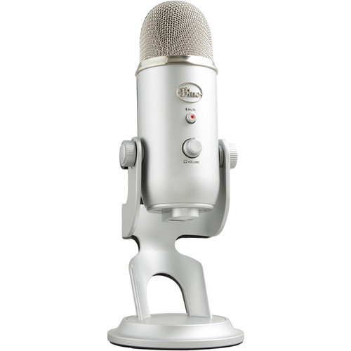 Blue Yeti Wired Condenser Microphone - Stereo - 20 Hz to 20 kHz - Cardioid, Bi-directional, Omni-directional - Desktop, Stand - USB (Fleet Network)