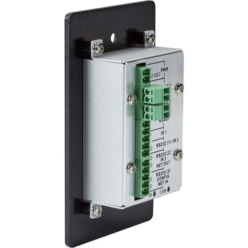Black Box AVS-CTRL8 Wallplate Control Panel - RS-232 - 8-Button - Wired - Sleek Black Metal