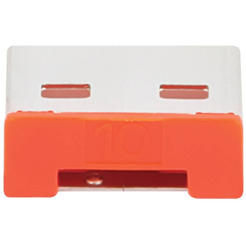 Tripp Lite by Eaton U2BLOCK-A10-RD USB-A Port Blockers - Red - 10 Pack - Nickel-Plated POM - Tamper-Resistant Security
