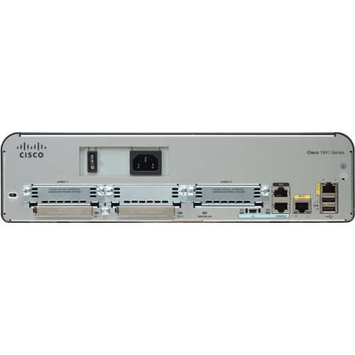 Cisco 1941 Integrated Services Router - Refurbished - 2 Ports - 2 RJ-45 Port(s) - Management Port - 5 - 512 MB - Gigabit Ethernet - 2U (CISCO1941/K9-RF) CISCO1941/K9-RF Business Routers & Gateways physical Cisco Fleet Network Canada