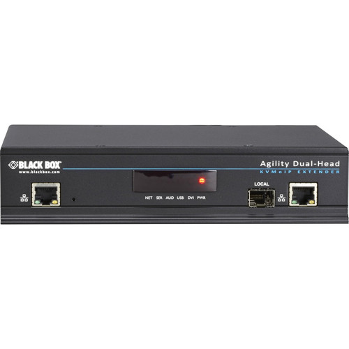 Black Box Agility KVM-Over-IP Matrix, Dual-Head DVI-D, USB 2.0, KVM Transmitter - 2 Computer(s) - 330 ft (100584 mm) Range - Full HD - (Fleet Network)