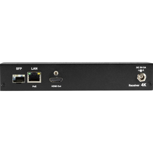 Black Box MediaCento IPX 4K Receiver - HDMI, USB, Serial, IR, Audio - 1 Computer(s) - 1 Remote User(s) - 328.08 ft (100000 mm) Range - (Fleet Network)