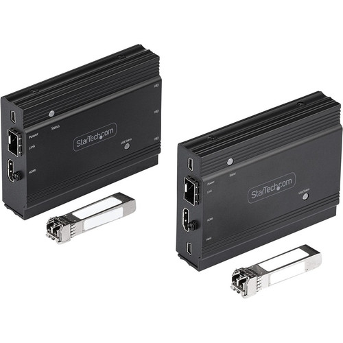 StarTech.com SV565FXHD4KU 4K HDMI KVM Extender over Fiber - HDMI 2.0 & USB up to 984 ft/300m - 10G MMF SFP+ Modules Included