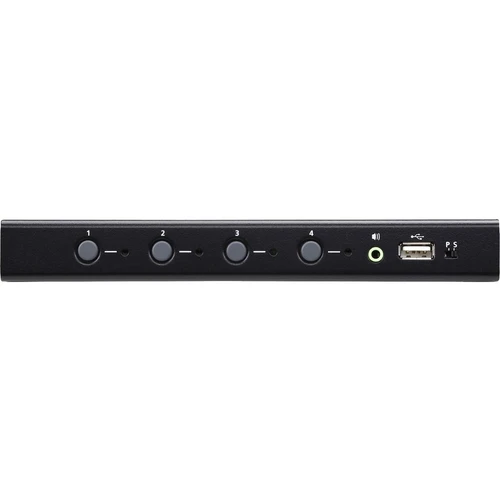 ATEN 4-port USB Boundless KM Switch - 4 Computer(s) - 1 Local User(s) - 1 x Network (RJ-45) - 8 x USB - Rack-mountable (Fleet Network)