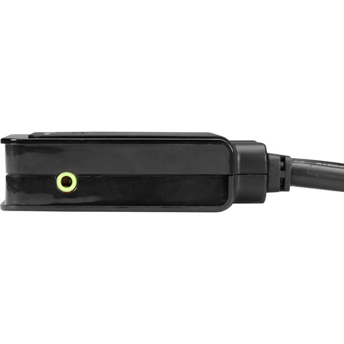 Black Box KV62-CBL 2-Port DisplayPort KVM Switch - 4K60 UHD - 2x USB - Desktop - Includes Cables & Quick-Change Button