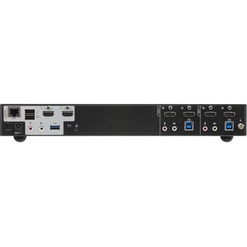 ATEN 2 Port USB 3.0 4K HDMI Dual Display KVMP Switch With Network Hub And Computer Support Local RJ-45 User S X CS1842