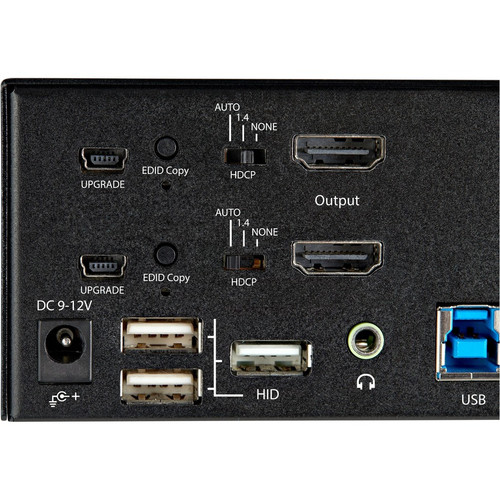 StarTech.com SV231DHU34K6 2-Port Dual Monitor HDMI KVM Switch - 4K 60Hz HDMI 2.0 - USB 3.0 Hub - Audio - Hotkey Switching