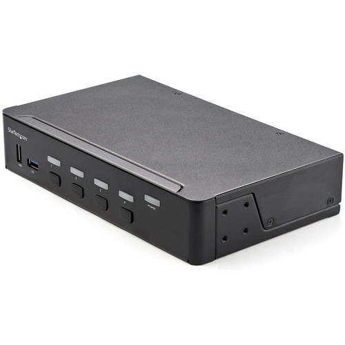 StarTech.com 4 Port HDMI KVM Switch 4K 60Hz UHD HDR, HDMI 2.0 Single Monitor, 2 Port USB 3.0 Hub, 4x USB HID, Audio, Hotkey Switching, (Fleet Network)