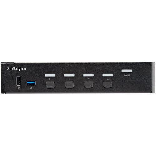 StarTech.com 4 Port HDMI KVM Switch 4K 60Hz UHD HDR, HDMI 2.0 Single Monitor, 2 Port USB 3.0 Hub, 4x USB HID, Audio, Hotkey Switching, (Fleet Network)