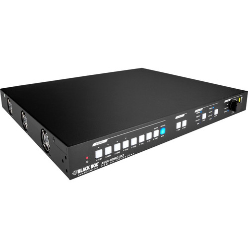 Black Box AVSC-HDMI2-8X2 8 x 2 Video Matrix Switcher - 18G Seamless Switching - HDMI 2.0 - 4K - Twisted Pair - 8 Inputs - 2 HDMI Outputs