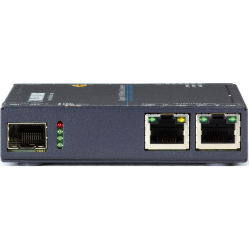 Black Box LGC5200A Gigabit PoE Media Converter with SFP & Dual RJ-45 Uplink Ports