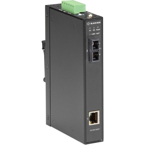 Black Box LGC280 Series Gigabit Industrial Media Converter - Single-Mode SC - 1 x Network (RJ-45) - 1 x SC Ports - DuplexSC Port - - - (Fleet Network)