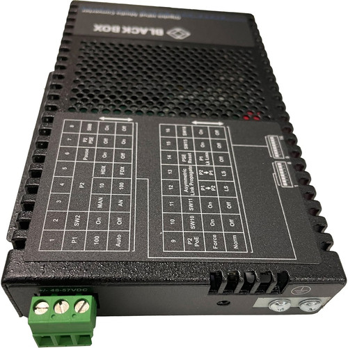 Black Box LGC5700A Fast Ethernet Media Converter with PoE - RJ-45 to Fiber Transceiver