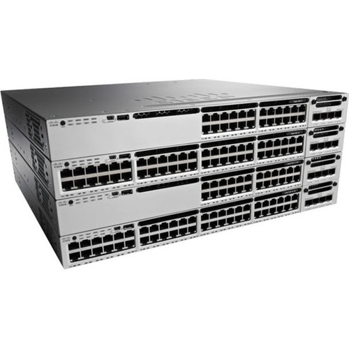 Cisco Catalyst 3850-24T Layer 3 Switch - 24 Ports - Manageable - 10/100/1000Base-T - Refurbished - 3 Layer Supported - Modular - 1U - (Fleet Network)