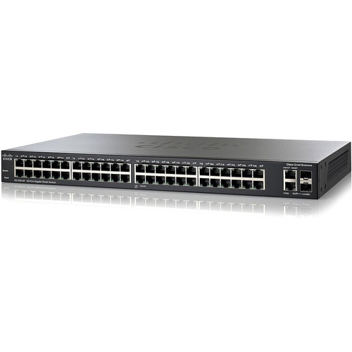 Cisco Smart SG200-50 Gigabit Smart Switch - 50 Ports - Manageable - Gigabit Ethernet - 10/100/1000Base-T, 1000Base-X - Refurbished - 2 (Fleet Network)