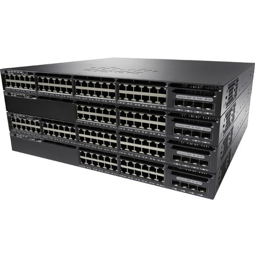 Cisco Catalyst 3650-48F Ethernet Switch - 48 Ports - Manageable - Gigabit Ethernet - 10/100/1000Base-T, 1000Base-X - Refurbished - 2 - (Fleet Network)