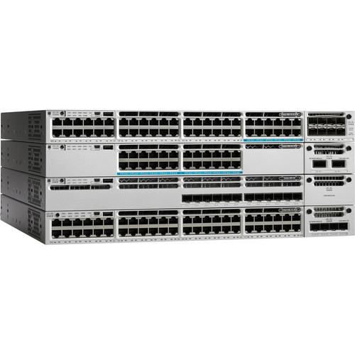Cisco Catalyst 3850-48U Layer 3 Switch - 48 Ports - Manageable - Gigabit Ethernet - 10/100/1000Base-T - Refurbished - 4 Layer - Pair - (Fleet Network)