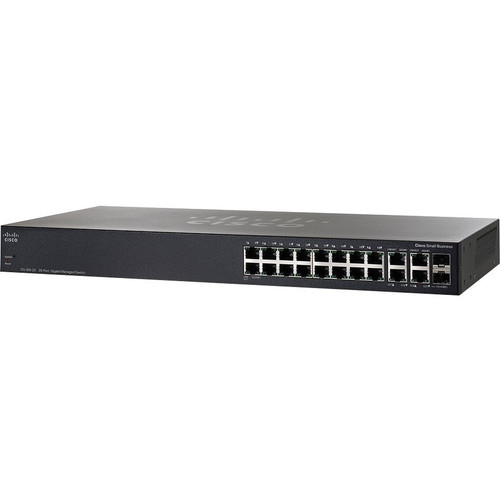Cisco SG300-20 Layer 3 Switch - 20 Ports - Manageable - Gigabit Ethernet - 10/100/1000Base-T, 1000Base-X - Refurbished - 3 Layer - - 2 (Fleet Network)