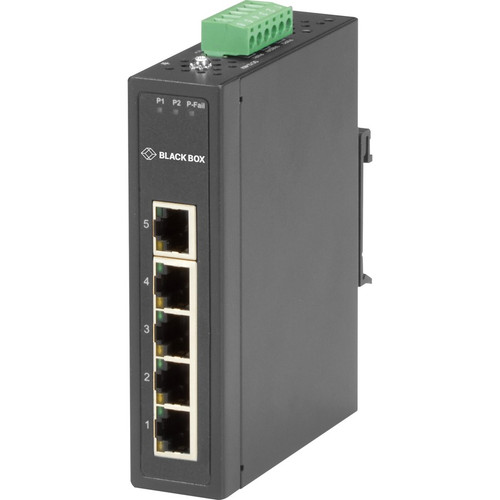 Black Box Industrial 10/100-Mbps Ethernet Switch - Unmanaged, Extreme Temperature, 5-Port - 5 Ports - 2 Layer Supported - Twisted Pair (Fleet Network)