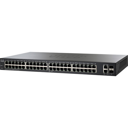 Cisco 50-Port Gigabit Smart Plus Switch - 50 Ports - Manageable - 10/100/1000Base-T, 1000Base-X - Refurbished - 2 Layer Supported - - (Fleet Network)