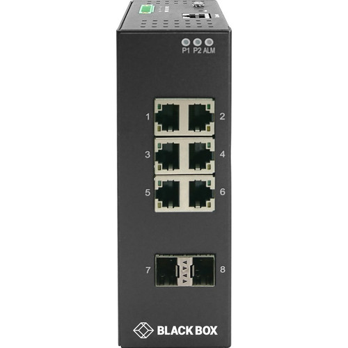 Black Box Industrial Gigabit Ethernet Managed L2+ Switch - 6 Ports - Manageable - Gigabit Ethernet - 1000Base-X, 10/100/1000Base-T - - (Fleet Network)