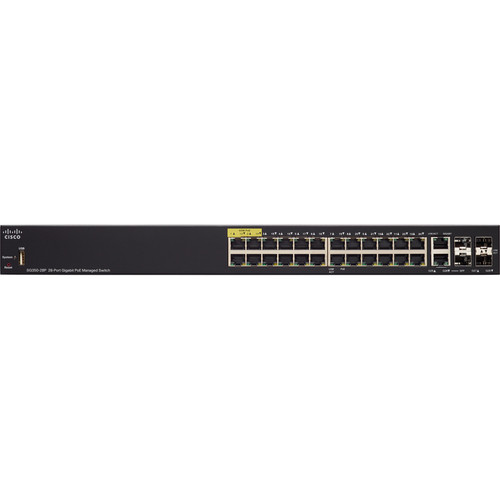 Cisco SG350 28 Port Gigabit PoE Managed Switch 26 Active Ports 10 100 TX Manageable Ethernet SG350-28P-K9-NA-RF