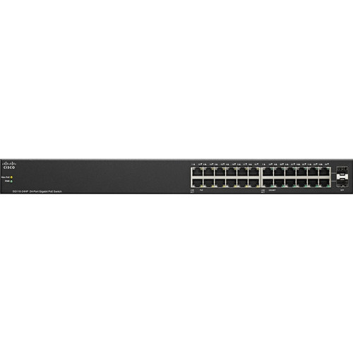 Cisco SG110-24HP 24-Port PoE Gigabit Switch - 24 Ports - Gigabit Ethernet - 10/100/1000Base-T, 1000Base-X - Refurbished - 2 Layer - - (Fleet Network)