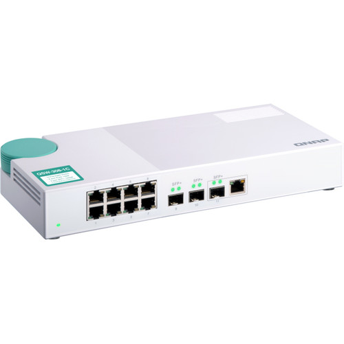 QNAP QSW-308-1C-US 8-Port Desktop Ethernet Switch - 2 Layer - 3 SFP+ Slots - Unmanaged