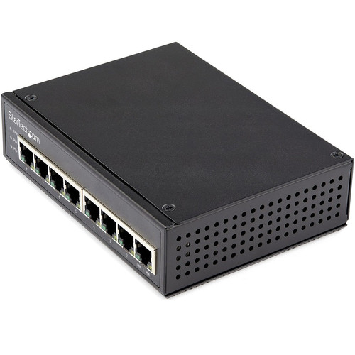 StarTech.com Industrial 8 Port Gigabit PoE Switch 30W - Power Over Ethernet Switch - GbE POE+ Network Switch - Unmanaged - IP-30 - 8 - (Fleet Network)