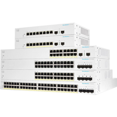 Cisco Business CBS220-16T-2G Ethernet Switch - 16 Ports - Manageable - 2 Layer Supported - Modular - 2 SFP Slots - 11.40 W Power - - 3 (Fleet Network)