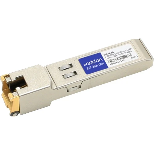 AddOn Cisco GLC-TE Compatible 1000Base-TX Extended Temp SFP - 1 x RJ-45 10/100/1000Base-T LAN100 (GLC-TE-AO) GLC-TE-AO XFP physical AddOn Fleet Network Canada