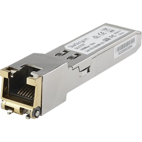 StarTech.com Juniper SFP-1GE-T Compatible SFP Module - 1000BASE-T - 1GE Gigabit Ethernet SFP to RJ45 Cat6/Cat5e Transceiver - 100m - - (Fleet Network)