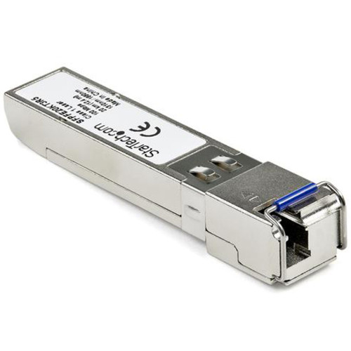 StarTech Juniper Compatible 10GbE BiDi SFP Fiber Transceiver Single Strand WDM For SMF High Density Networks SFPFE20KT3R5
