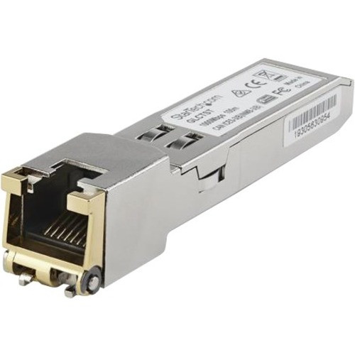 StarTech.com Juniper RX-GET-SFP Compatible SFP Module - 1000BASE-T - 1GE Gigabit Ethernet SFP to RJ45 Cat6/Cat5e Transceiver - 100m - (Fleet Network)