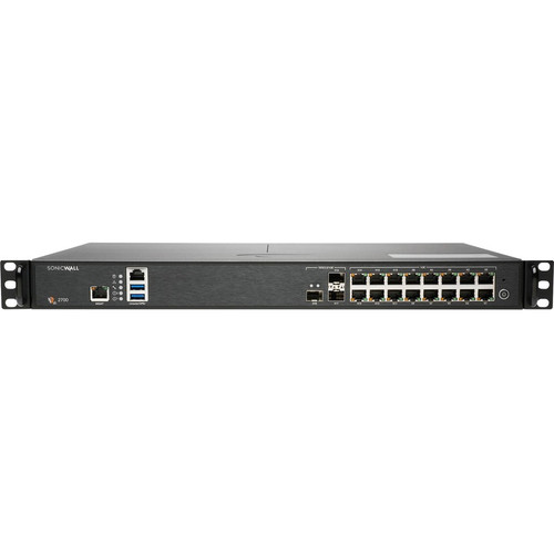 SonicWall NSA 2700 Network Security/Firewall Appliance - 16 Port - 10/100/1000Base-T, 10GBase-X - 10 Gigabit Ethernet - DES, 3DES, AES (Fleet Network)