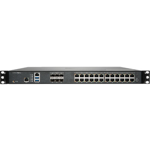 SonicWall NSa 4700 High Availability Firewall - 24 Port - 10/100/1000Base-T, 10GBase-X - Gigabit Ethernet - AES (192-bit), DES, MD5, - (Fleet Network)