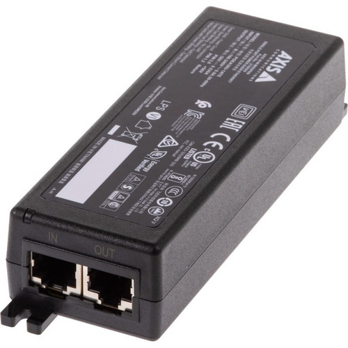 AXIS 30 W Midspan - 120 V AC, 230 V AC Input - 1 x 10/100/1000Base-T Input Port(s) - 1 x PoE Output Port(s) - 30 W - Black (02172-004) 02172-004 Power Injectors physical AXIS Fleet Network Canada