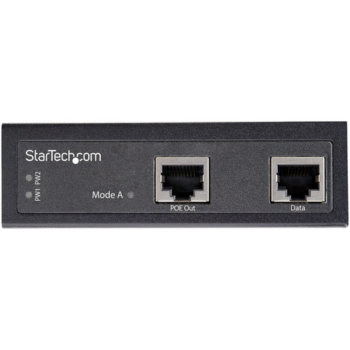 StarTech Industrial Gigabit PoE Injector Midspan Power Over Ethernet 48V-56VDC Tech.com Adapter Star To POEINJ30W