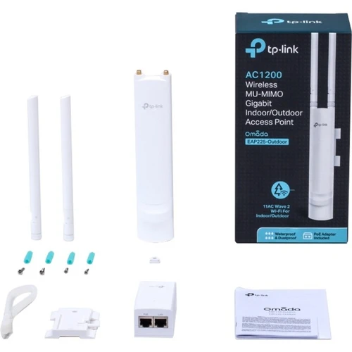 TP-Link Dual Band IEEE 802.11ac Weatherproof Wireless Access Point With MIMO For Extended Coverage Technology Outdoor Gbit GHz S EAP225-Outdoor